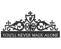 You’ll Never Walk Alone Gates Of Shankly Mounted Wall Art Large / Black