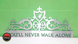 You’ll Never Walk Alone Gates Of Shankly Mounted Wall Art Large / Stainless Steel Brush Finish