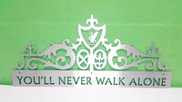 You’ll Never Walk Alone Gates Of Shankly Mounted Wall Art Large / Stainless Steel Brush Finish