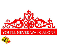 You’ll Never Walk Alone Gates Of Shankly Mounted Wall Art Large / Red