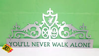 You’ll Never Walk Alone Gates Of Shankly Mounted Wall Art Large / Stainless Steel Brush Finish